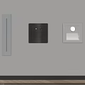 Different Designs Wall Switches Sockets Silver Black White On Light Colored Wall Wooden Floor