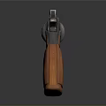 Vintage Revolver With Wooden Grip Metal Body And Classic Design Elements