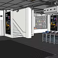 MO BEAR Store Interior With Cashier Counter Staircase And Display Shelves
