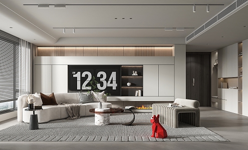 modern living room 3d model