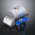 Industrial Mobile Tank Equipment MODONCO With Blue Platform Small Containers And Heavy Duty Wheels