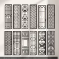 Decorative Room Dividers With Chinese Laser Cut Patterns And Multiple Designs 3d model