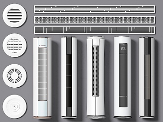 Modern air conditioner air conditioner outlet exhaust port exhaust fan 3d model