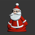 Cute Santa Claus Decorative Figure In Red And White For Household Use