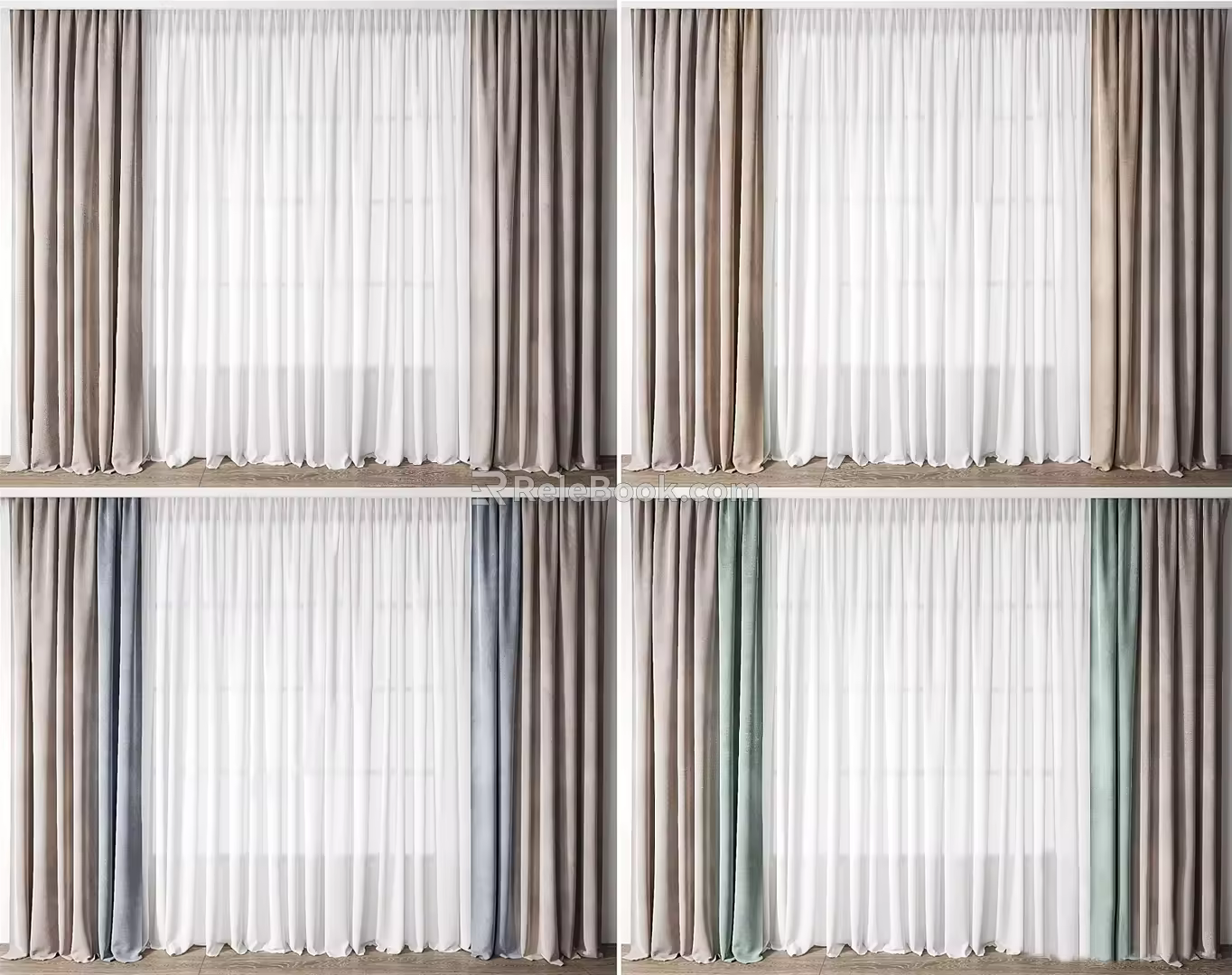 Modern Curtains 3d model