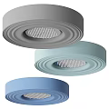 Colorful Round Rainfall Shower Heads In Blue Pink And White Finishes