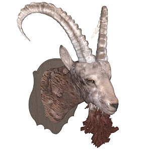 Modern Sheep Head Wall Decoration Animal Decoration Ornaments Sheep Head 3d model