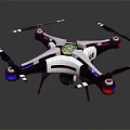 Smart Police Drone With Four Rotors Camera Police Logo And LED Lights