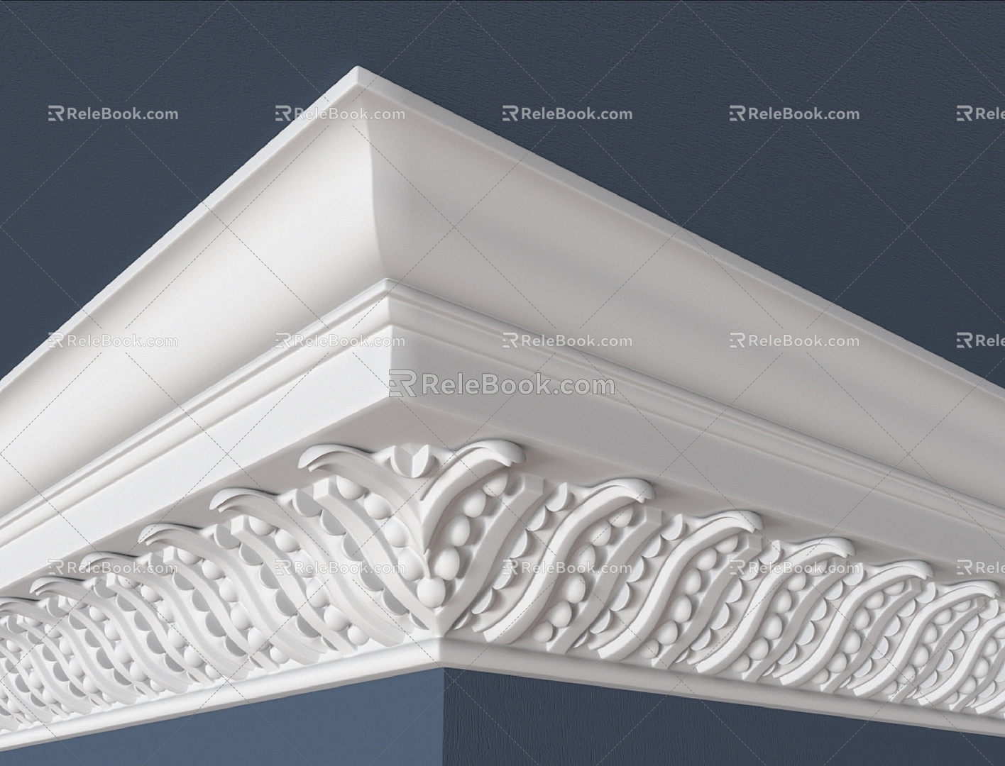 European-style plaster line plaster line foot line 3d model