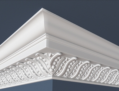 European-style plaster line plaster line foot line 3d model