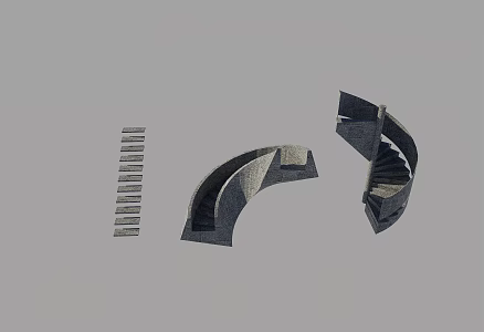 modern revolving staircase 3d model