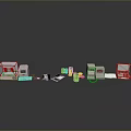 Collection of Medical Testing Devices Including Kits Instruments Mobile Phone And Transparent Containers