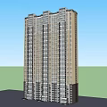 Modern High-Rise Residential Buildings Exterior Design With Glass Curtain Walls And Balconies