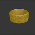 Exquisite Gold Ring With Braided Texture Shiny Surface And Clear Reflection 3d model
