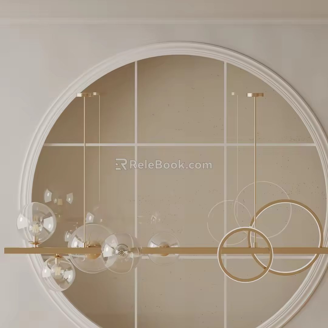 Modern chandelier 3d model