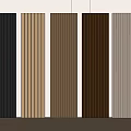 Modern Various Colors Wall Panels With Vertical Stripe Design For Interior Decoration 3d model