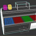 Wooden Retail Display Cabinet Shelf with Glass Jars Layered Compartments and Transparent Case