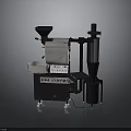 Professional ROAST MASTER Coffee Roaster With Roasting Drum Control Panel And Exhaust Pipe 3d model