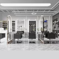 Luxury Modern Beauty Hair Salon Interior Design With Professional Styling Stations And Bright Soft Lighting
