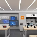 Retail space digital products mobile phone store display sale 3d model
