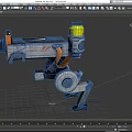 Robot Dog Machine Turret Science Fiction Robot Dog Science Fiction Turret Cyberpunk Turret Mobile Turret Low Face Low Number Low Model Simple Model Movie and TV Level Realistic 3d model