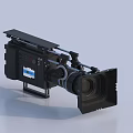 Black Digital Video Camera with Tripod Stand and LCD Screen for Professional Filmmaking