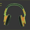 Orange and Black Over Ear Headphones Featuring Comfortable Earpads High Sound Quality Experience