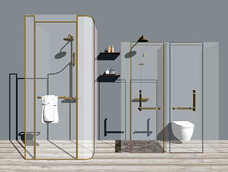 Modern shower room 3d model