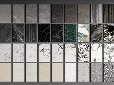 Diverse Stone and Wood Material Samples with Various Textures and Colors for Interior Decor 3d model