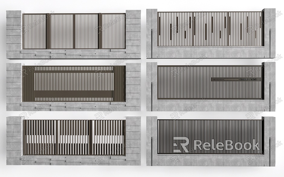 Community fence courtyard fence grille fence iron fence fence model