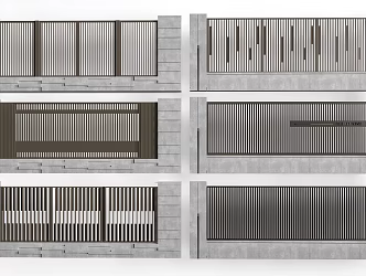 Community fence courtyard fence grille fence iron fence 3d model