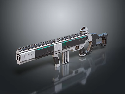 rifle semi-automatic rifle combat rifle battle rifle carbine war rifle attack rifle 3d model