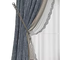 Elegant Beige Curtains With Lace Trim Double Layer Design And Color Options