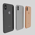 Apple iPhone Smartphones Three Models With Black Silver And Gold Back Design