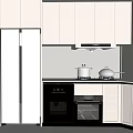 Modern Open Kitchen Interior Design With White Cabinets Island Counter And Appliances