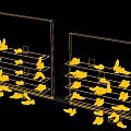 Brown And Black Shoes Displayed On White Shoe Racks With Multiple Shelves