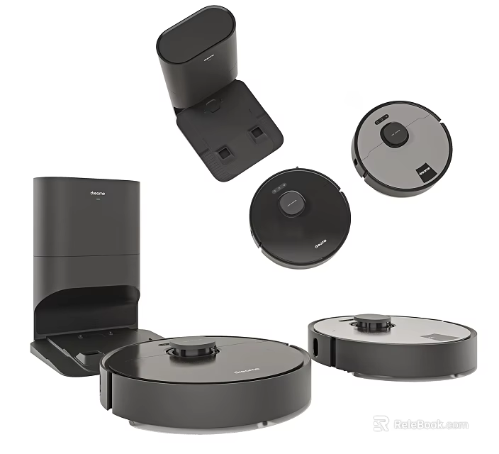 Efficient Robotic Vacuum Cleaners With Charging Dock And Modern Design For Home Use 3d model