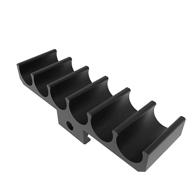 Black Multi Slot Tool Holder With Durable Design For Organizing Tools 3d model
