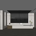 Modern Front Desk 3d model