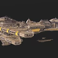 Futuristic Sci Fi Spaceship 3D Model With Metallic Structure And Detailed Design