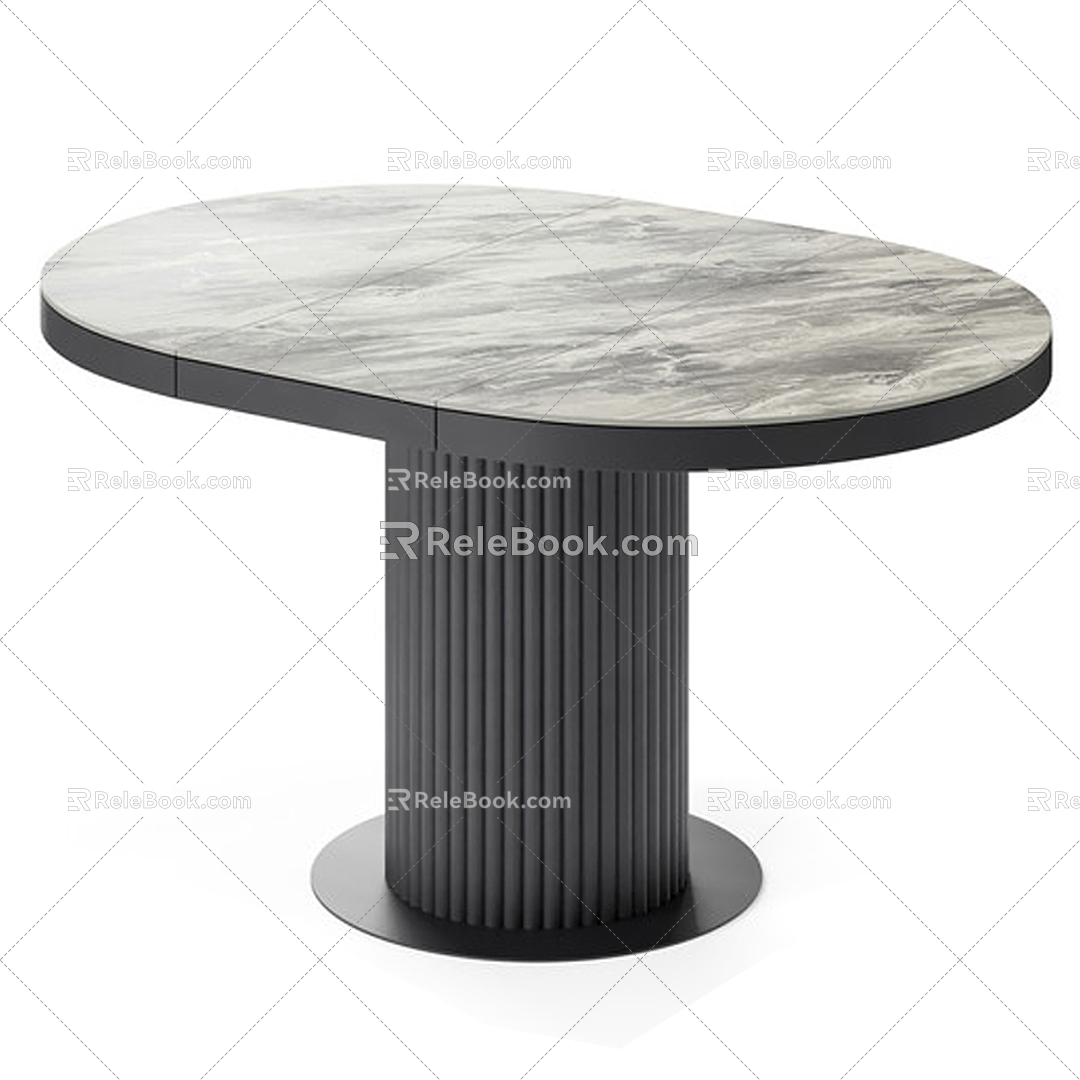 Simple Marble Dining Table Marble Dining Table Simple Dining Table Black Dining Table Dining Table Table 3d model