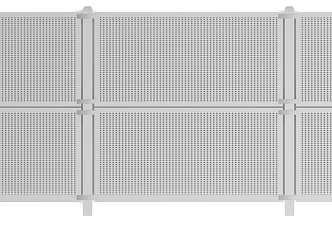 modern fence punching fence 3d model