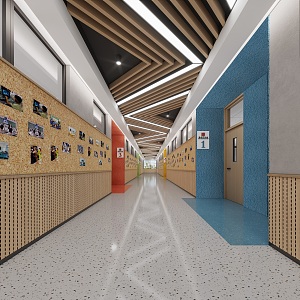 School corridor square sound-absorbing board 3d model