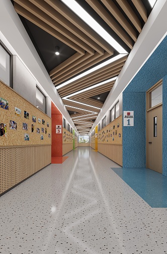 School corridor square sound-absorbing board 3d model