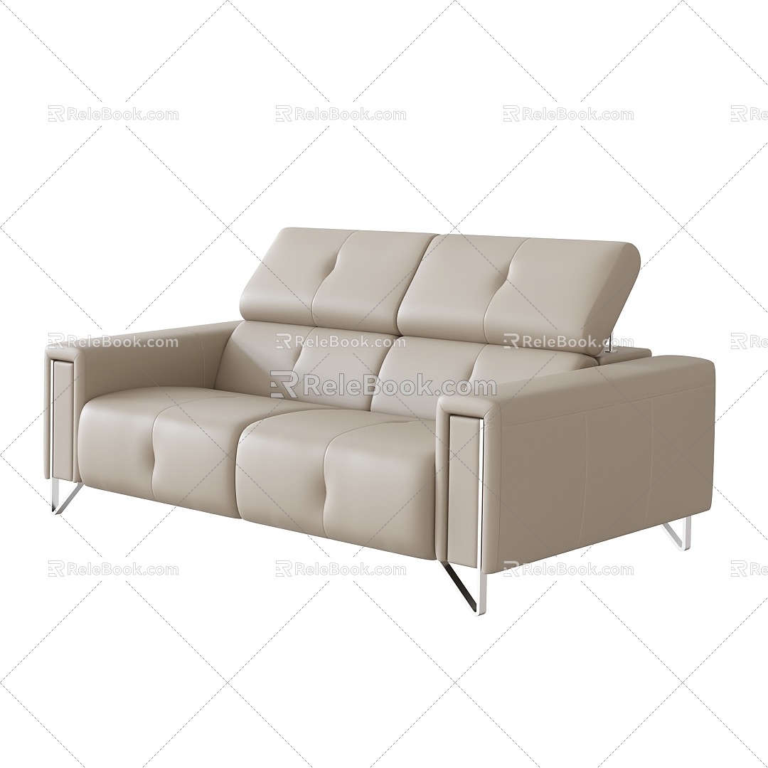 Modern double sofa 3d model