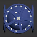 Industrial Blue Cast Iron Gate Valve With Flanged Ends And Wheel Handle