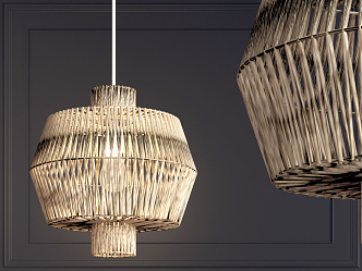 New Chinese Chandelier Woven Chandelier 3d model