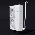 White Vertical Air Conditioner Fan With Dual Fans Exhaust Pipe For Room Cooling
