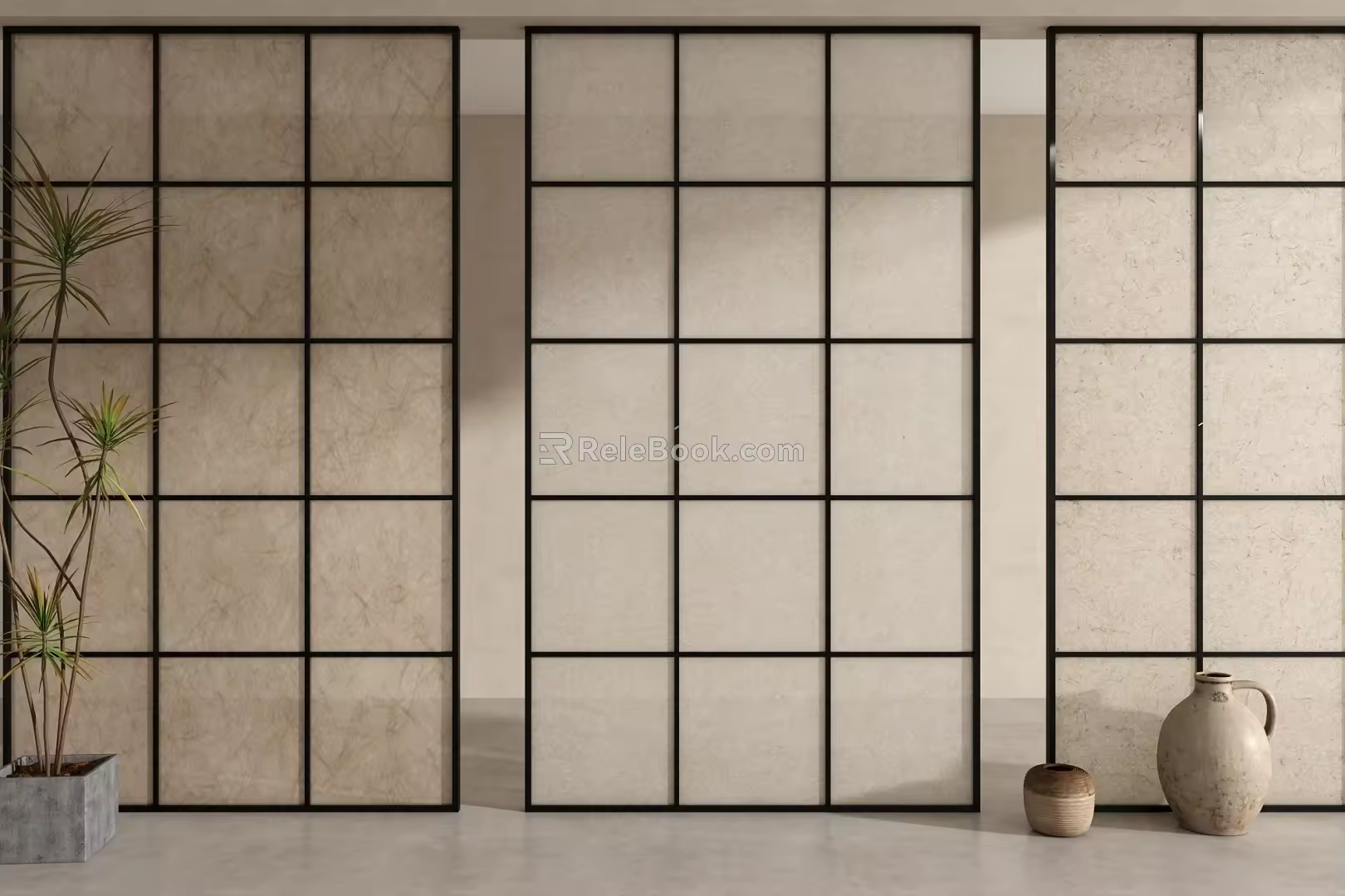 DuPont paper transparent door and window screen partition 3d model