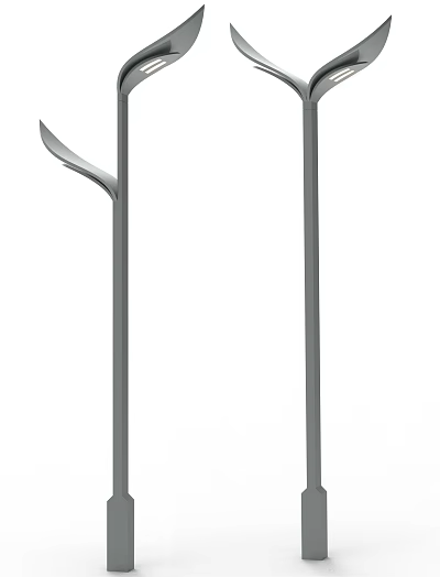 Modern Outdoor Garden Light With Sleek Metal Pole And Contemporary Decorative Design 3d model